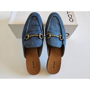 Aldo Mancot Men’s Denim Slip-On Loafers Blue Casual Shoes Size 9